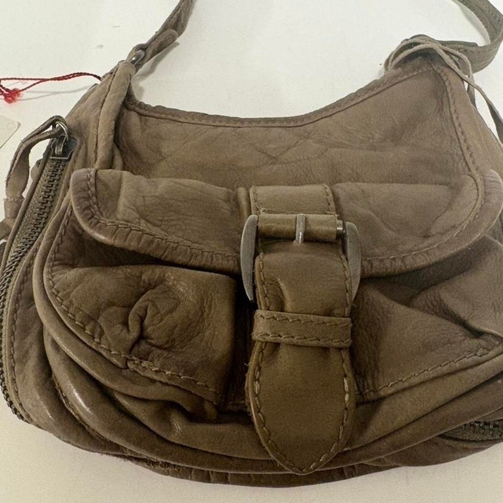 NWT Johnny Was Leather Olive green bag $168
